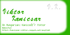 viktor kanicsar business card